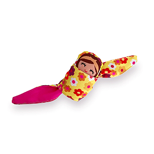 Bebê + Sling | Boneca de Pano Sol Florida Amarela