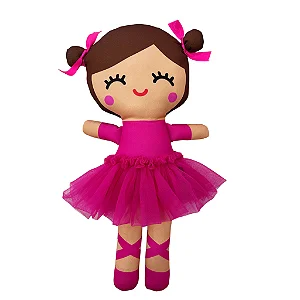 Boneca de Pano Articulada Bailarina Angelina - G