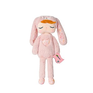 Boneca Metoo Angela Plush Manu Coelha Rosa Original