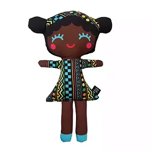 Boneca de Pano Inclusiva Lili Africana - G