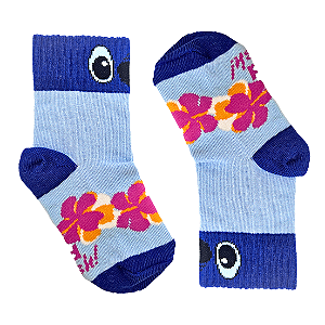Meia KidSplash! Soquete Ohana Havaí Stitch