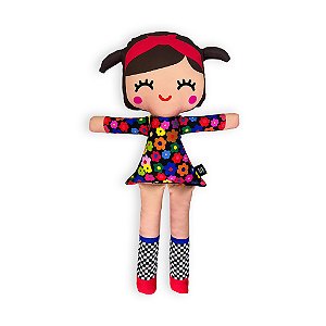Boneca de Pano Articulada Juju Multicolorida - GG