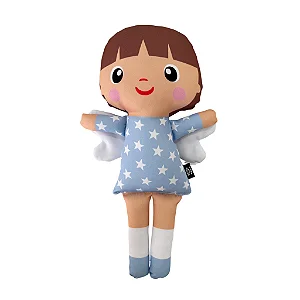 Boneco de Pano Fada do Dente Estrelas Azul - G