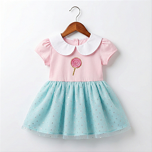 Vestido Fantasia Metoo Angela Candy School Lollipop para Bebê