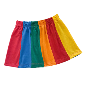 Saia Infantil Listrada Colorida