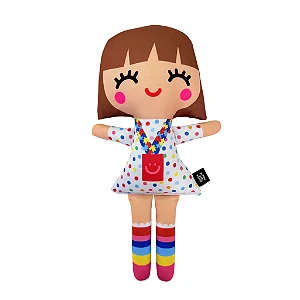 Boneca de Pano Inclusiva com Crachá TEA Autista - G