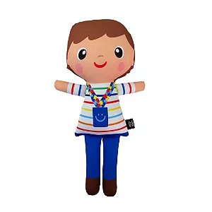 Boneco de Pano Inclusivo com Crachá TEA Autista - G