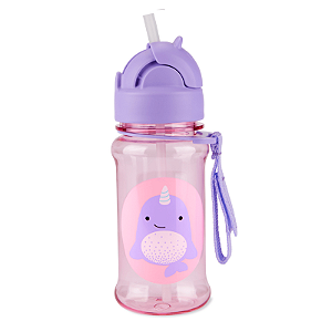Garrafa Flip Tritan Zoo Baleia Narval Skip Hop