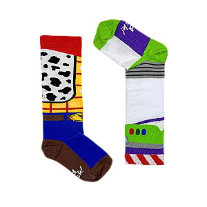 Meia KidSplash! 3/4 Toy Story - Wood e Buzz
