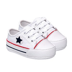 Tênis Infantil estrela branco
