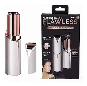 Batom Depilador Facial Premium Flawless Compacto Dia A Dia Cor Branco com Dourado