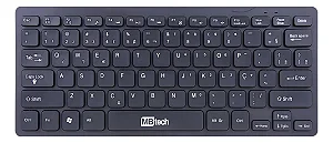 Teclado mini compact usb com fio 28cm preto K8 MBtech