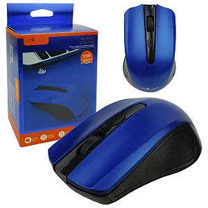 Mouse Sem Fio Inova Kv-9813 Cor Azul