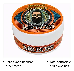 Pomada De Cabelo Modeladora Fixadora 120g Mister Boss Safira