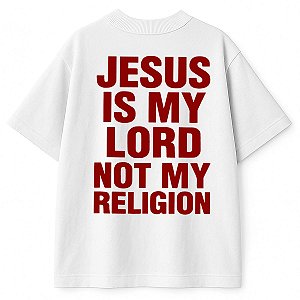 Camiseta Branca Oversized Not My Religion