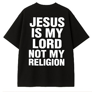 Camiseta Preta Oversized Not My Religion