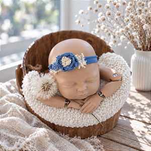 Headband Heloisa Azul Jeans