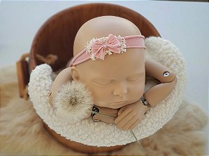 Headband Lacinho Rosa