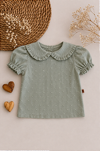 Camisa Algodão Poá Verde
