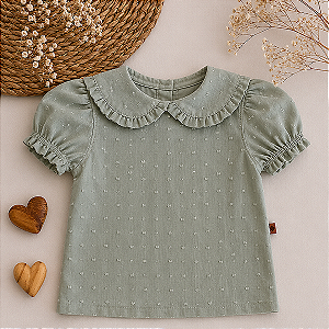 Camisa Algodão Poá Verde
