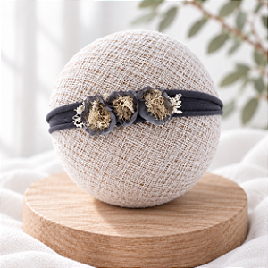 Headband Alice Cinza Escuro