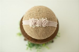 Headband Florzinha Rosa Nude