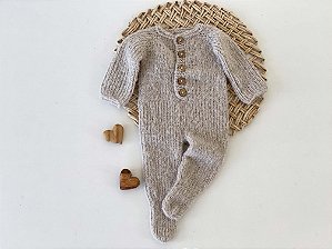 Macacão Mohair Pezinho Bege Claro