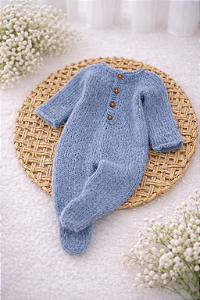 Macacão Mohair fine Pezinho Azul