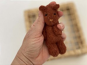 Ursinho de Tricô Mohair Ferrugem