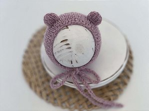 Touca Ursinho Mohair Rosê