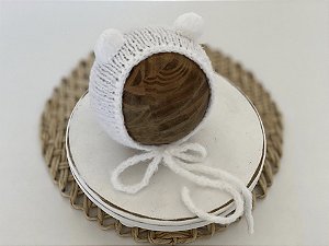 Touca Ursinho Mohair Branco