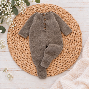 Macacão Soft Mohair Bege Escuro