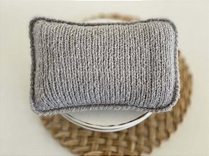 Travesseiro com capa Mohair Cinza