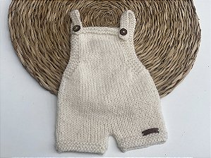 Jardineira Tricô Creme