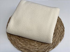 Manta para Puff Algodão Doce Creme