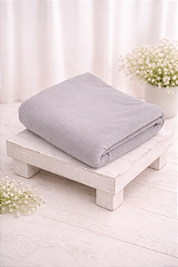 Manta Malha Confort Cinza