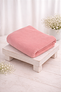 Manta Malha Confort Rosa Goiaba