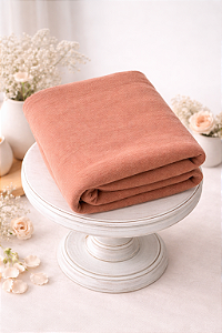 Manta para Puff Soft Caramelo