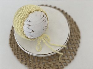 Touca Mohair Aura Amarela Newborn