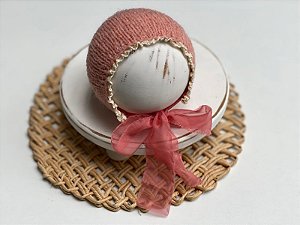 Touca Mohair Rendinha Salmão