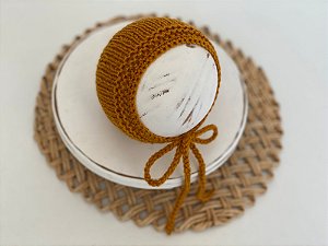 Touca Clássica Tricô Mostarda