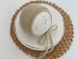 Touca Clássica Tricô Bege