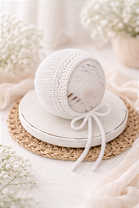 Touca Clássica Tricô Branca