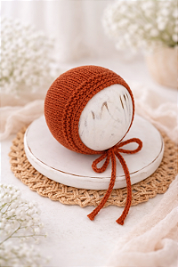 Touca Clássica Tricô Abóbora