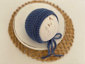 Touca Clássica Tricô Azul