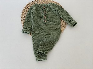 Macacão com touca Verde