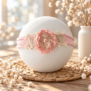 Headband Flor Rosa
