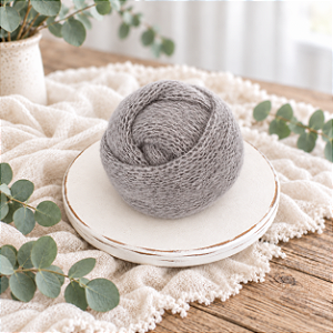 Wrap Mohair Cinza Claro