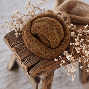 Wrap Mohair Fine Marrom Rustico