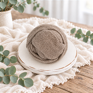 Wrap Mohair Fine Bege Escuro